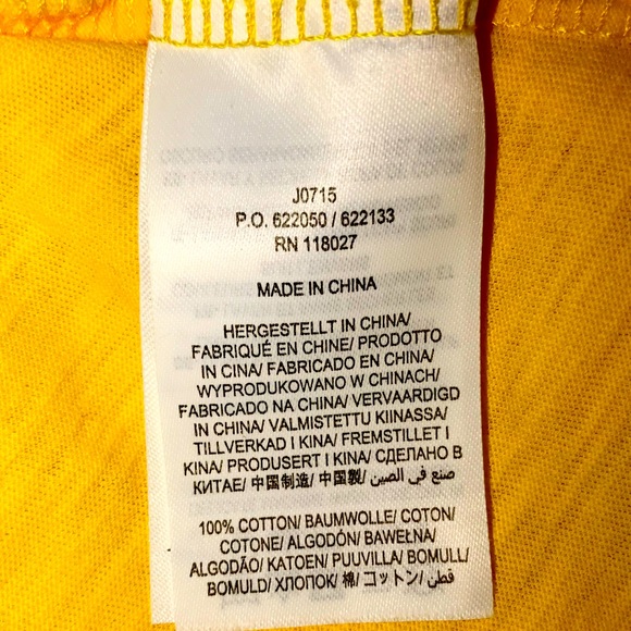 Boden Rachel Tie Neck Button-up Jersey Shirt Maize Yellow - Size US 16 - Picture 9 of 12